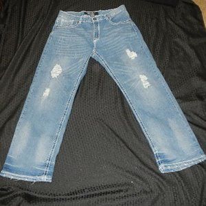 TRUE LUCK BOOTCUT JEANS DISTRESSED SIZE 32/30